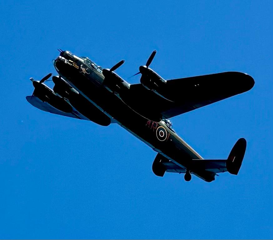  The B B M F Lancaster flies over I B C C for the forties weekend