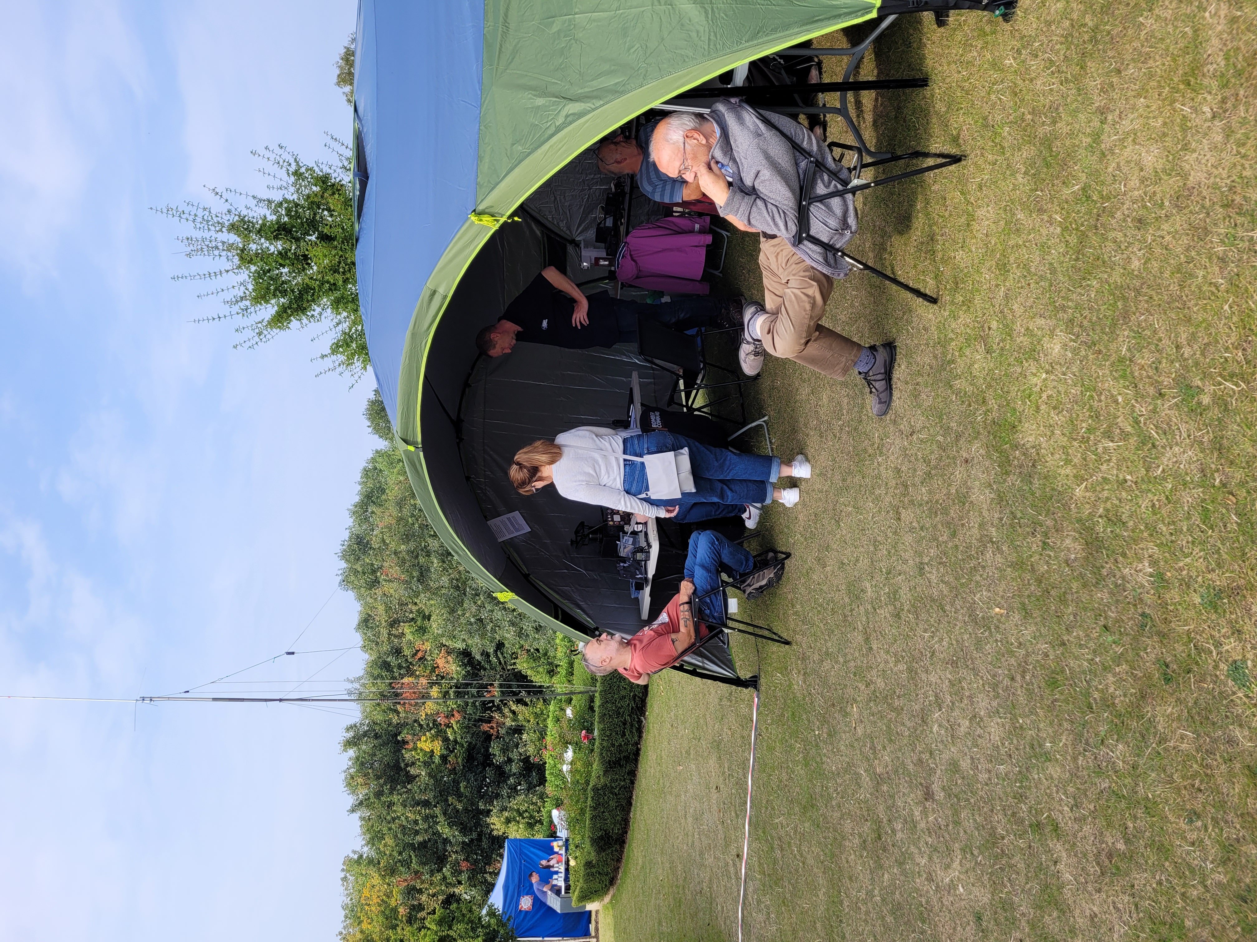 Team members chilling ready to talk to visitors