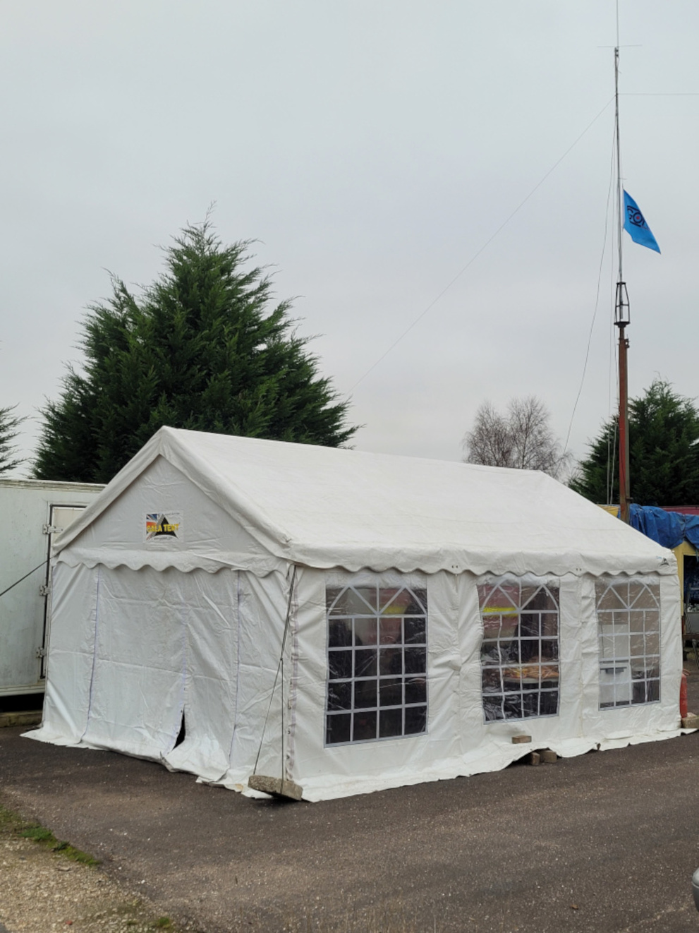 The commemorative station setup at former RAF Binbrook