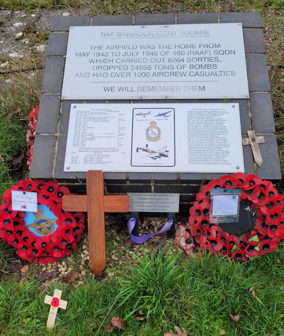 Picture of the memorial to 440 Squadron Royal Australian air Force at former RAF Binbrook ident square